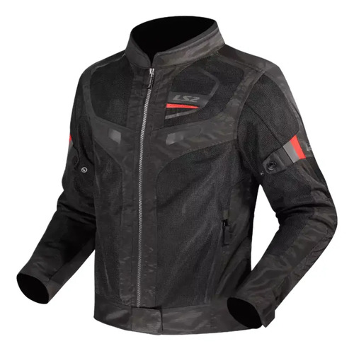 Campera Moto Ls2 Garda Air Man Negra