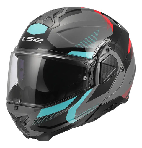 Casco Para Moto Rebatible Ls2 Ff910 Advant Gris Claro Triple Nardo Grey Brillante M