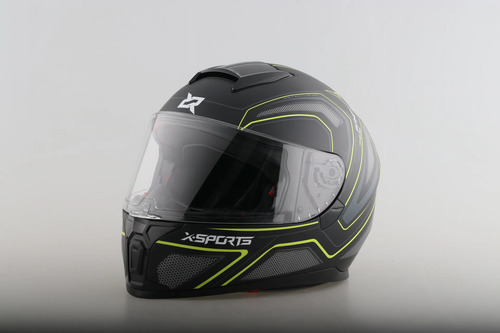 Casco Para Moto X-sports M66 Python Negro Negro/amarillo Brillante M