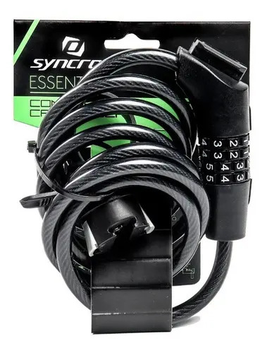 Candado De Seguridad Syncros Para Bicicleta Con Combinación Numérica Negro